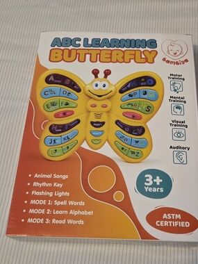 Yellow ABC Learning Butterfly Toy for Kids